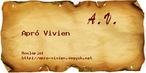 Apró Vivien névjegykártya